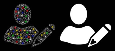 Parlak Izgara Ağı Flare Benekli Kullanıcı Simgesini Düzenle