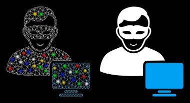 Ağ Ağı Bilgisayar Korsanlığı Simgesini Fişek Benekli Fişekle