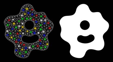 Parlak Ağ Ameba Simgesi Lekeli