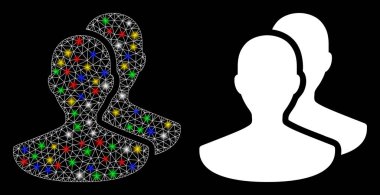 Fişek Benekli Ağ 2d Kişi Simgesi