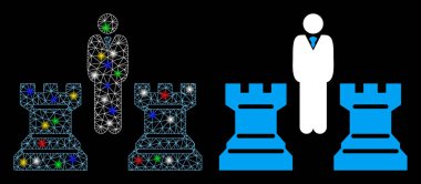 Fişek Kablosu Çerçeve Satranç Stratejisi Simgesi Fişek Benekli