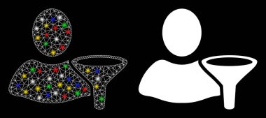 Fişek Benekli Ağ Kabuğu Kullanıcı Süzgeci Simgesi