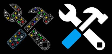 Fişek Ağı Çekici ve Flare Benekli Kıvrık Simgesi