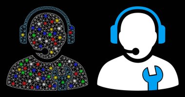 Fişekli Ağ 2d Servis Operatörü Simgesi