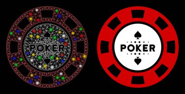 Fişek Ağı Poker Kumarhanesi Fişek Benekli Cipsi Simgesi