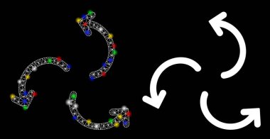 Işıl ışıl parlayan benekli 2d Kasırga Okları Simgesi