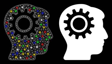 Fişek Ağı 2d Fişek Benekli Dişli Simgesini Aydınlat