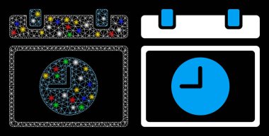 Izgara Kabartma Zaman Zamanlaması Simgesi İşaret Noktaları ile Zamanlaması