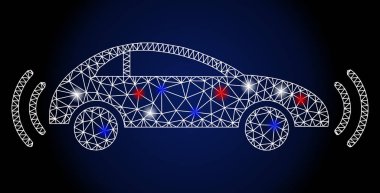 Parlak Ağ Kablo Çerçevesi Otomatik Fişek Benekli Otomobil