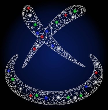 Işıldayan Ağ 2d Flash Noktalarıyla Yanlış