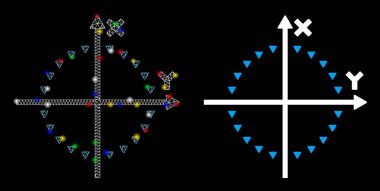 Fişek Ağı 2d Noktalı Çember Çizim Simgesi Benekli