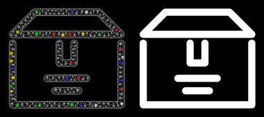 Fişek Benekli Ağ 2d Arşiv Kutusu Simgesi