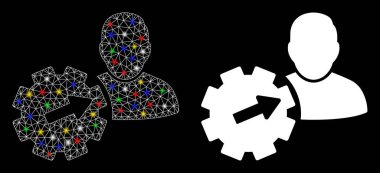 Fişek Kabuğu Kullanıcı Entegrasyonu Api Gear Simgesi Işık Noktalı