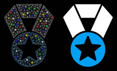 Işıldayan Ağ Şampiyonu Benekli Madalya Simgesi