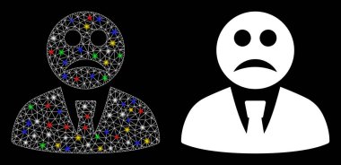 Fişek Kablosu Çerçevesi Üzgün Patron Simgesi Fişek Benekli