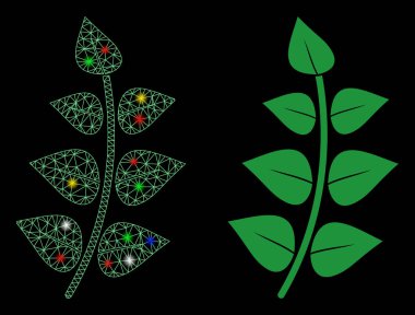 Fişek Ağı 2d Yaprak Simgesi İşaret Noktalı Simgesi