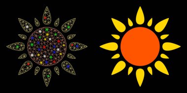 Işıl ışıl parlayan Benekli Güneş Işığı Simgesi