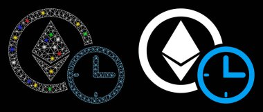 Fişek Kablosu Çerçevesi Ethereum Kredi Saati Simgesi İşaret Lekeli Simgesi