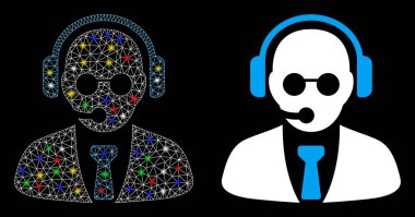 Flare Benekli Ağ 2d Destek Yöneticisi Simgesi