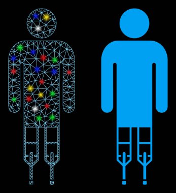 Parlak Ağ Adamı Simge Benekleriyle İkon 'u Değneklendirdi