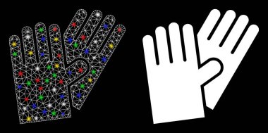 Fişek Ağlı Kauçuk Eldiven Simgesi Fişek Benekli