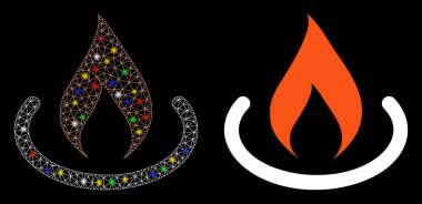 İşaret fişeği lekeli Ağ İskelesi Ateş Yer Simgesi Simgesi