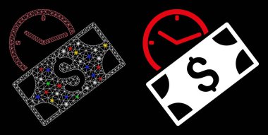 Ağ Gövdesi Kiralama Ödeme Simgesini Işık Noktalarıyla İşaretle