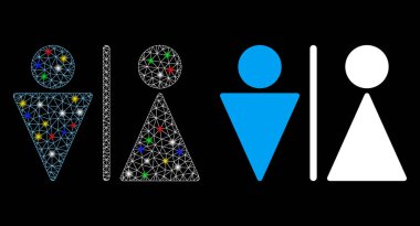 Fişek Kablosu Çerçevesi Wc Kişi Simgesi Fişek Benekli