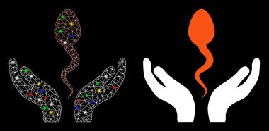 Fişek Ağı Sperm Bakımı Elleri Benekli Simge