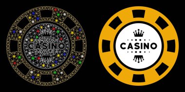 Parlak Ağlı 2d Kraliyet Kumarhanesi Çip Simgesi