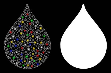 Fişek Kablosu Çerçevesi Işık Noktaları ile Simgeyi Bırak