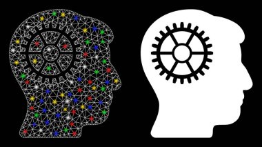 Fişek Kablosu Çerçevesi Entelektüel İşçi Simgesi Fişek Benekli
