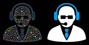 Flare Benekli Ağ 2d Destek Yöneticisi Simgesi