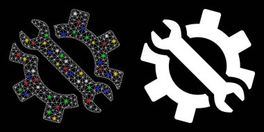 Fişek Ağı 2d Anahtarı ve İşaret Lekeli Vites Araçları Simgesi