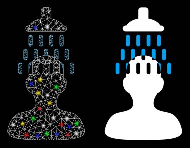 Işıl ışıl parlayan benekli, Duş Simgesi Altındaki Ceset Adam