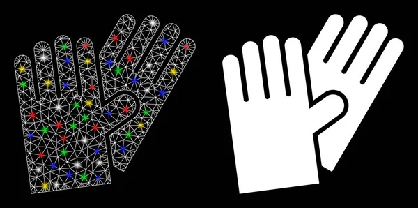 Fişek Ağlı Kauçuk Eldiven Simgesi Fişek Benekli