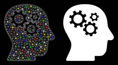 Fişek Ağı 2d Işık Lekeli Dişli Simgesini Aydınlat