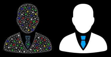 Işık Noktalı Parlak Kablo Çerçeve Yöneticisi Simgesi