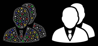 Parlak Ağ 2d Flash Noktalı Simge Yöneticileri