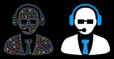 Flare Benekli Ağ 2d Destek Yöneticisi Simgesi