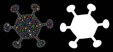 Parazit Parazit Mikrop Simgesi Fişek Benekli Fişek Kablo Çerçevesi