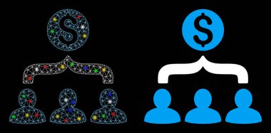 Parlak Ağlı 2d Satış hunisi Benekli Simge