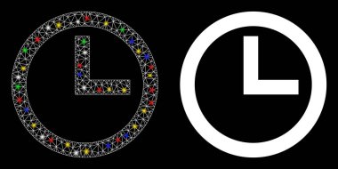 Fişek Benekli Ağ 2d Saat Simgesi