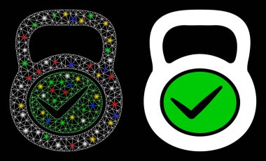 Fişek Lekeleri ile Izgara Ağı Geçerli Demir Ağırlık Simgesi