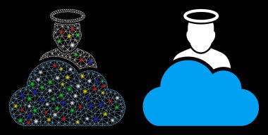 Işıldayan Ağlar 2d Bulut Tanrısı Simgesi ve Flash Spots