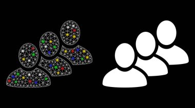 Izgara Ağı Müşteri Kuyruğu Simgesi İşaret Lekeli Simgesi