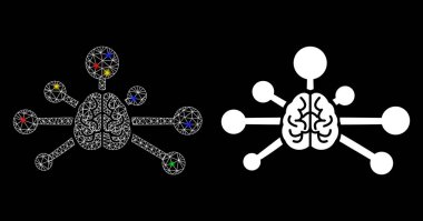 Ağ 2d Zihin Kontrolü Simgeyi Alevli Beneklerle Bağlar