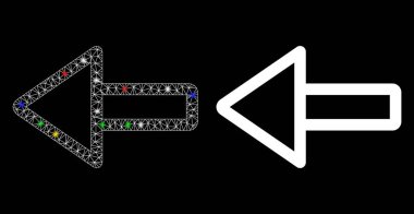 Fişek Kablosu Çerçevesi Sol Ok Simgesi Fişek Benekli