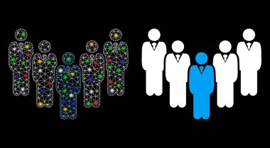 Flaş Noktalı Parlak Ağ 2d Personel Simgesi