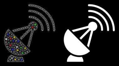 Fişek Benekli Ağ 2d Radyo Aktarıcı Simgesi